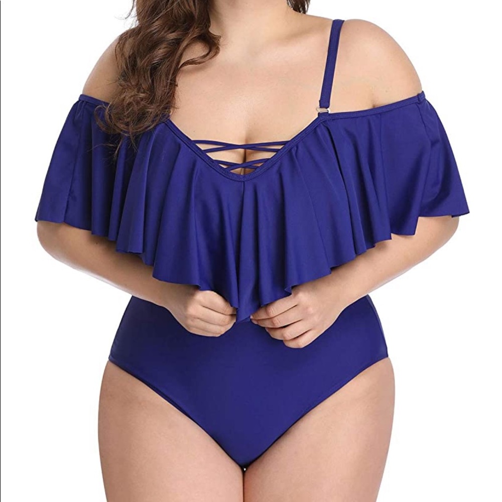 Daci Off Shoulder Flounce Ruffle Swimsuit - Picture 2 of 7